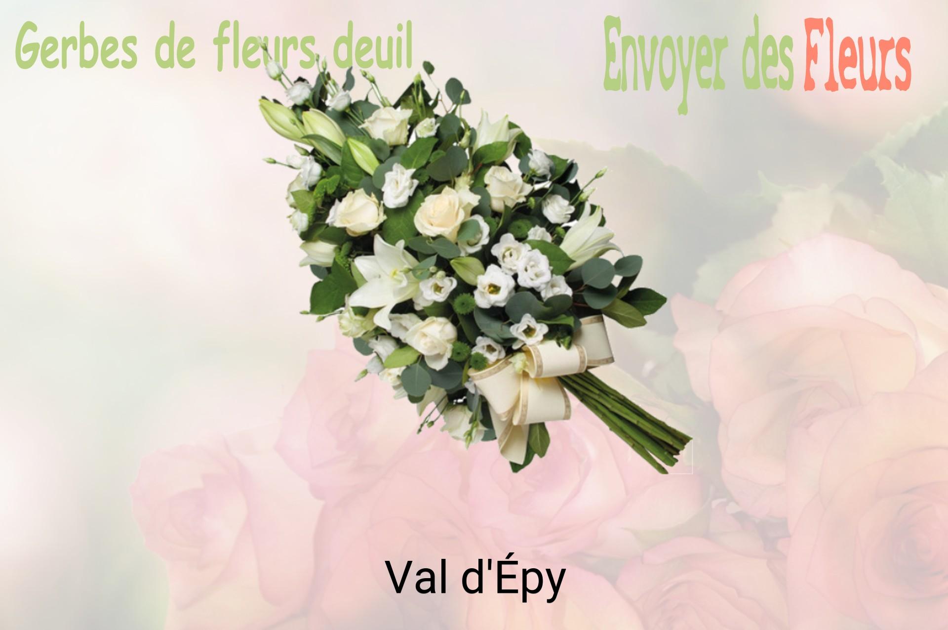 Gerbe de fleurs de deuil livrée à Val-d'Épy